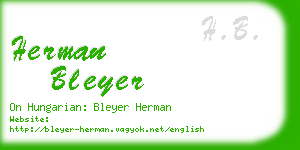 herman bleyer business card